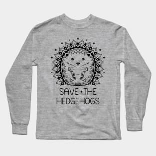 Save The Hedgehogs - Boho Mandala Hedgehog Long Sleeve T-Shirt